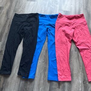 90 Degree By Reflex Leggings in Black, Blue, and Coral